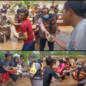 Polres Pasuruan Kota Bersama Instasi Terkait Berikan Bantuan Warga Terdampak Banjir   