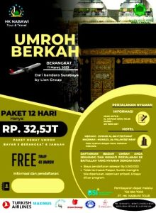 Ibadah Umroh Bersama HK Nabawi Tawarkan Dana Talangan, Program 5 Free 1 dan Bonus 4X Umroh+Thaif