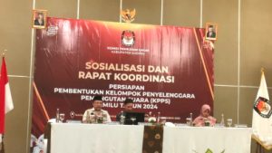 Sosialisasi Dan Rapat Koordinasi Persiapan Pembentukan KPPS & Keamanan TPS pada Pemilu Tahun 2024