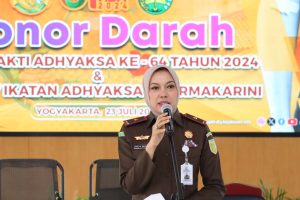 Kejaksaan Tinggi Daerah Istimewa Yogyakarta (DIY) Lakukan Kegiatan Donor Darah Dalam Rangka Memperingati Hari Bhakti Adhyaksa ke-64